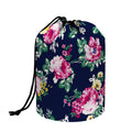 Vintage Blossom Floral Pattern Print Drawstring Makeup Bag