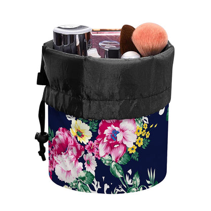 Vintage Blossom Floral Pattern Print Drawstring Makeup Bag
