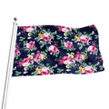 Vintage Blossom Floral Pattern Print Flag