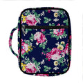Vintage Blossom Floral Pattern Print Front Pocket Bible Bag