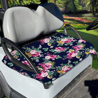 Vintage Blossom Floral Pattern Print Golf Cart Seat Cover