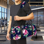 Vintage Blossom Floral Pattern Print Gym Bag