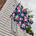 Vintage Blossom Floral Pattern Print House Flag