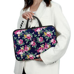 Vintage Blossom Floral Pattern Print Laptop Sleeve With Handle