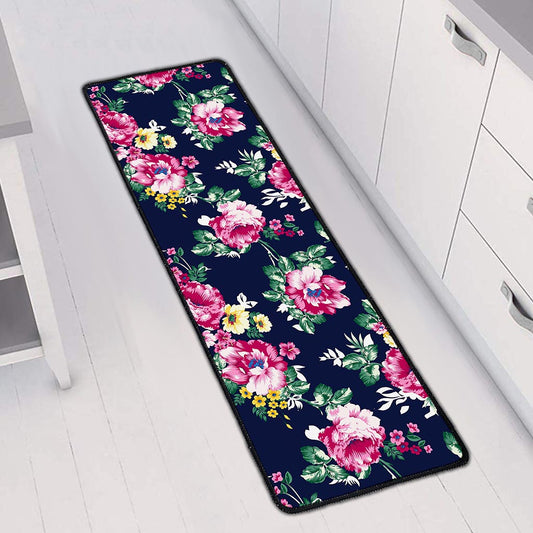 Vintage Blossom Floral Pattern Print Long Kitchen Mat