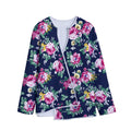 Vintage Blossom Floral Pattern Print Long Sleeve Short Coat