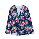 Vintage Blossom Floral Pattern Print Long Sleeve Short Coat