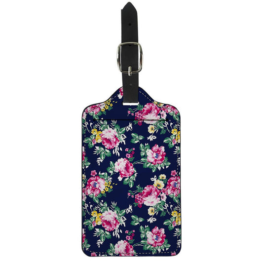 Vintage Blossom Floral Pattern Print Luggage Tag