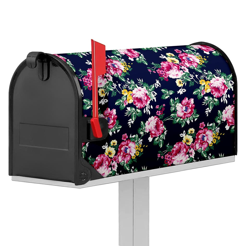 Vintage Blossom Floral Pattern Print Mailbox Cover
