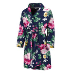 Vintage Blossom Floral Pattern Print Men's Bathrobe