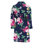 Vintage Blossom Floral Pattern Print Men's Bathrobe