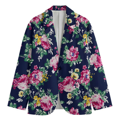 Vintage Blossom Floral Pattern Print Men's Blazer