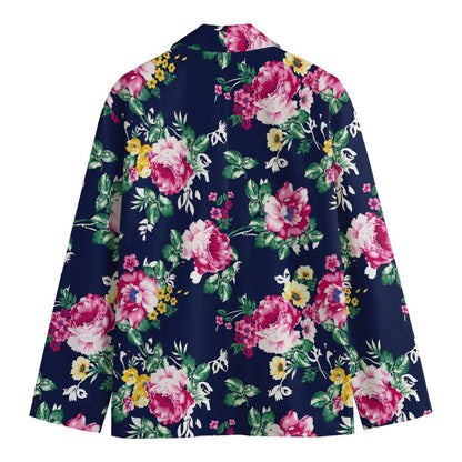Vintage Blossom Floral Pattern Print Men's Blazer