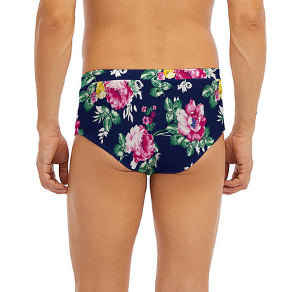 Vintage Blossom Floral Pattern Print Men's Briefs