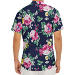 Vintage Blossom Floral Pattern Print Men's Deep V-Neck Shirt
