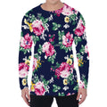 Vintage Blossom Floral Pattern Print Men's Long Sleeve T-Shirt