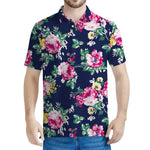 Vintage Blossom Floral Pattern Print Men's Polo Shirt