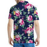 Vintage Blossom Floral Pattern Print Men's Polo Shirt