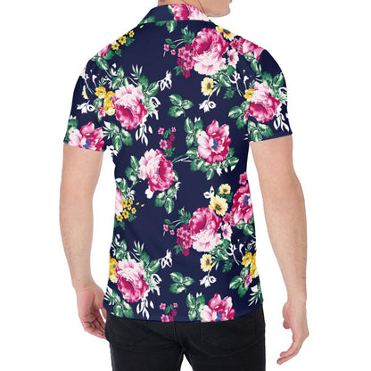 Vintage Blossom Floral Pattern Print Men's Shirt
