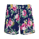 Vintage Blossom Floral Pattern Print Men's Sports Shorts