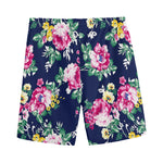 Vintage Blossom Floral Pattern Print Men's Sports Shorts
