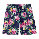 Vintage Blossom Floral Pattern Print Men's Swim Trunks