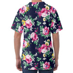Vintage Blossom Floral Pattern Print Men's Velvet T-Shirt