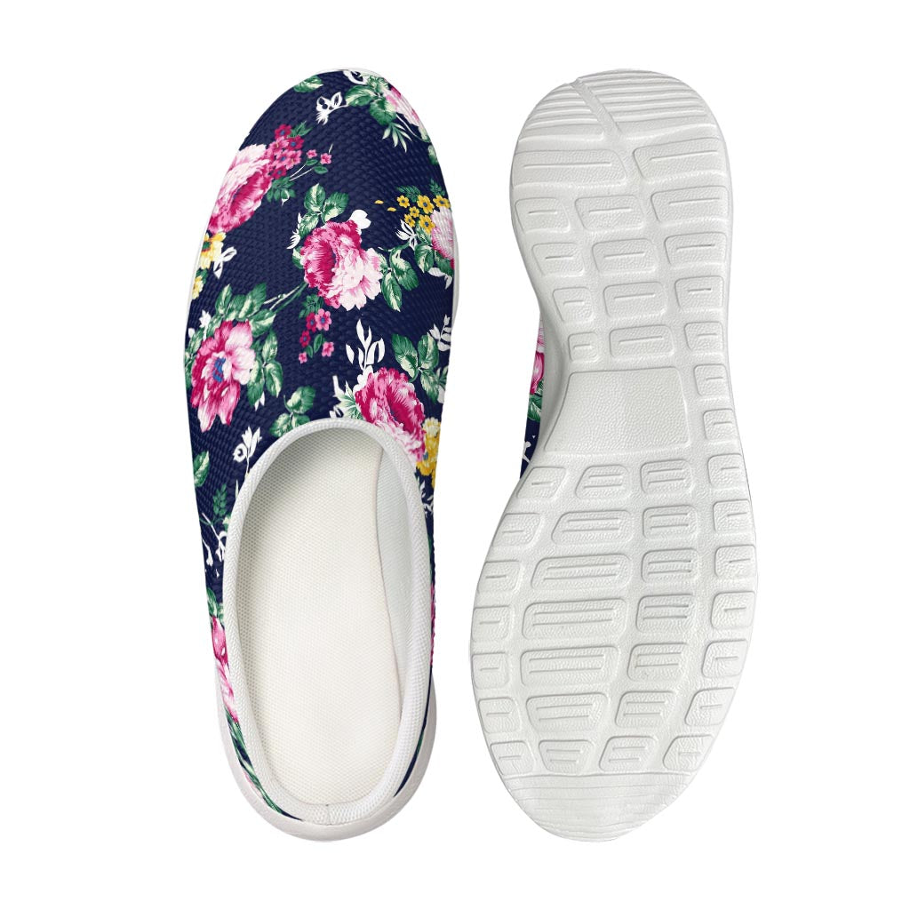 Vintage Blossom Floral Pattern Print Mesh Casual Shoes