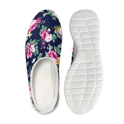 Vintage Blossom Floral Pattern Print Mesh Casual Shoes