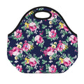 Vintage Blossom Floral Pattern Print Neoprene Lunch Bag