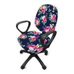 Vintage Blossom Floral Pattern Print Office Chair Cover