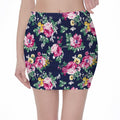 Vintage Blossom Floral Pattern Print Pencil Mini Skirt