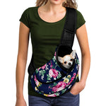 Vintage Blossom Floral Pattern Print Pet Sling Carrier