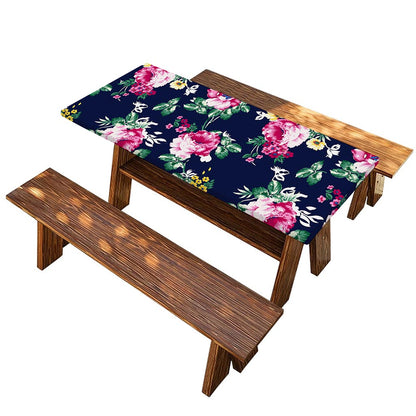 Vintage Blossom Floral Pattern Print Picnic Table Cover
