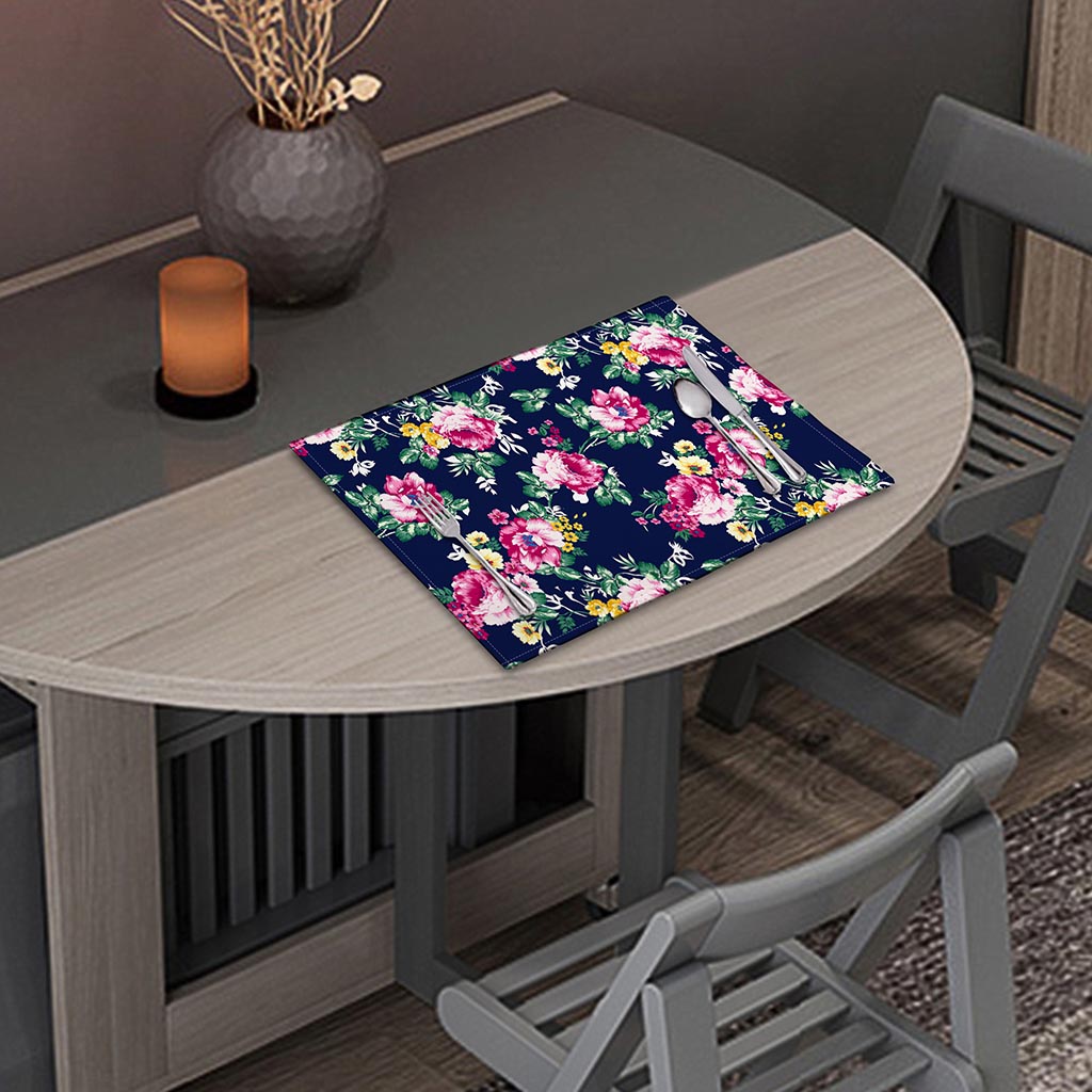 Vintage Blossom Floral Pattern Print Placemat