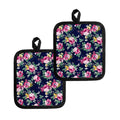 Vintage Blossom Floral Pattern Print Pot Holders