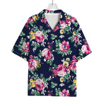 Vintage Blossom Floral Pattern Print Rayon Hawaiian Shirt