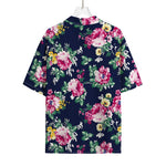 Vintage Blossom Floral Pattern Print Rayon Hawaiian Shirt