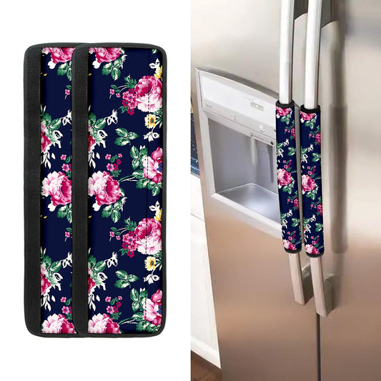 Vintage Blossom Floral Pattern Print Refrigerator Handle Covers