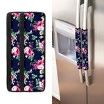 Vintage Blossom Floral Pattern Print Refrigerator Handle Covers