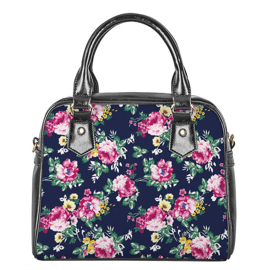 Vintage Blossom Floral Pattern Print Shoulder Handbag
