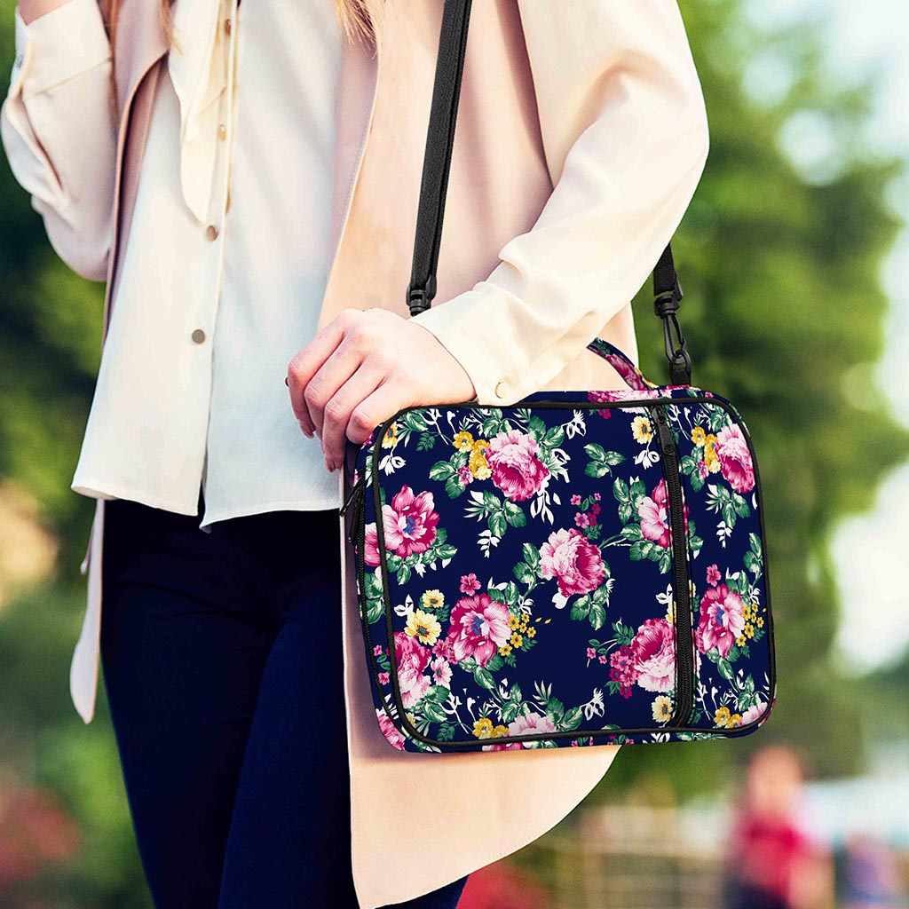 Vintage Blossom Floral Pattern Print Shoulder Strap Bible Bag