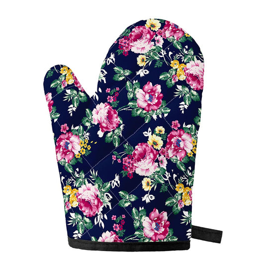 Vintage Blossom Floral Pattern Print Single Oven Mitt