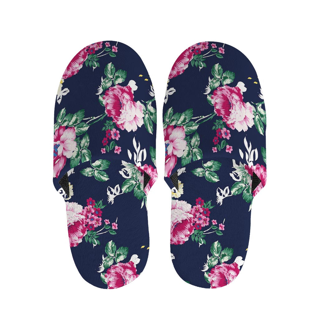 Vintage Blossom Floral Pattern Print Slippers