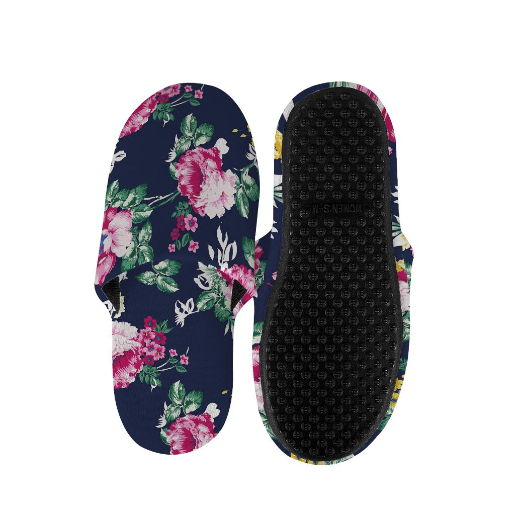 Vintage Blossom Floral Pattern Print Slippers