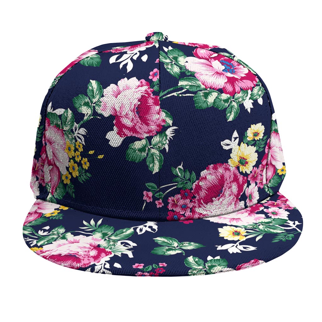 Vintage Blossom Floral Pattern Print Snapback Cap