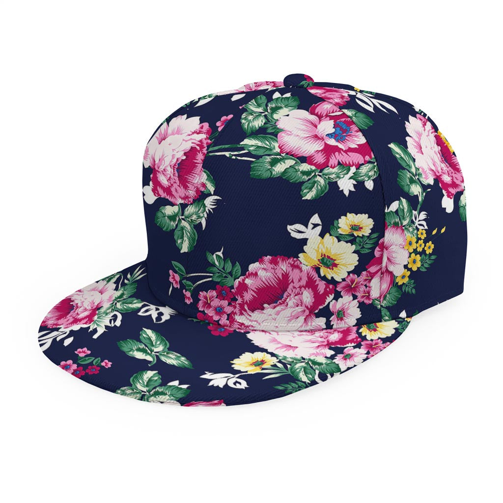Vintage Blossom Floral Pattern Print Snapback Cap