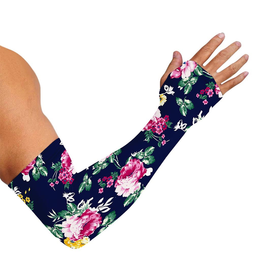 Vintage Blossom Floral Pattern Print Sun Protection Arm Sleeves