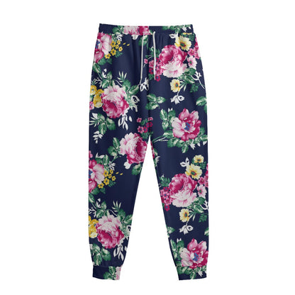 Vintage Blossom Floral Pattern Print Sweatpants