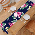 Vintage Blossom Floral Pattern Print Table Runner